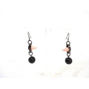 JOOMI LIM Dynamic Duo Sphere and Spike Earrings NWT $145 BLACK PEACH